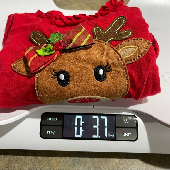 Christmas Rare Too! girls toddler Rain deer reindeer Holiday Top size 12 months - Picture 5 of 5